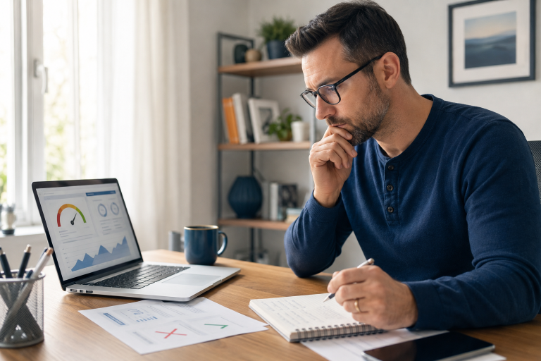 Consumer fact-checking common credit score myths at home
