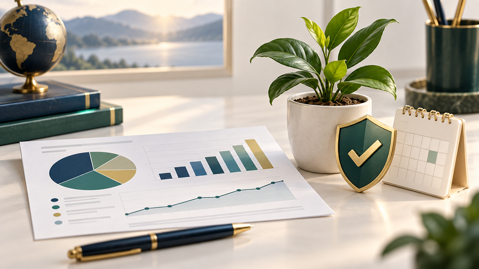 Long-term investment plan with a growing plant and diversified portfolio