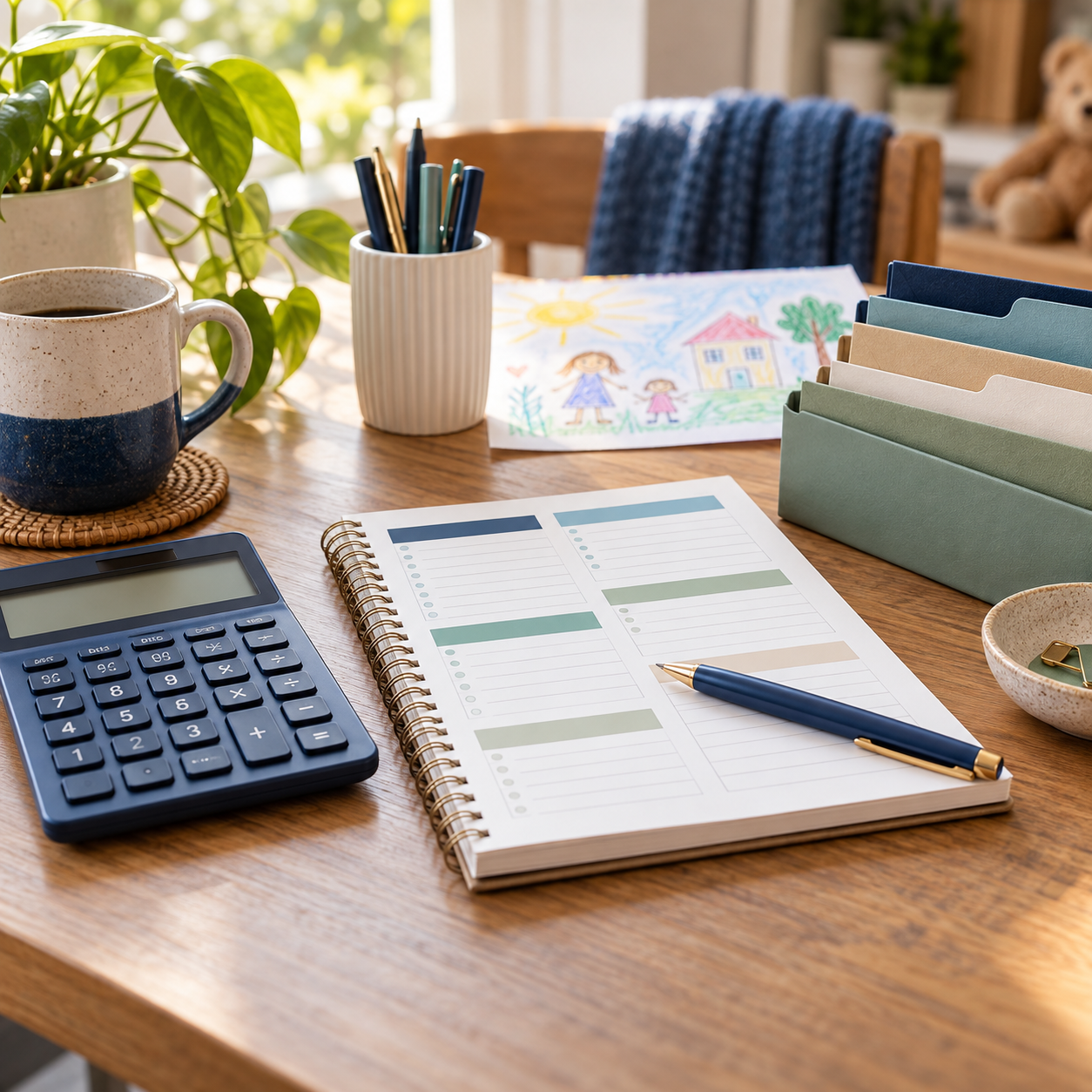 Zero-based budget planning card for single parents